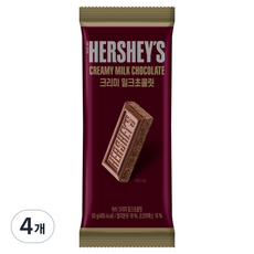 허쉬 크리미 밀크초콜릿 라지바, 90g, 4개