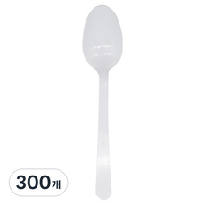 생활엔 국내산 데일리핏 일회용 숟가락 화이트 17cm, 300개, 1개입