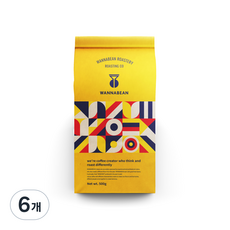 WANNABEAN ROASTERY 精品咖啡 巴布亞紐幾內亞 西姆布 A級 咖啡豆, 咖啡原豆(不研磨), 500g, 6個