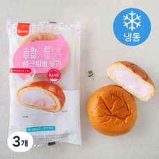 삼립 소화가 잘되는 우유가 들어간 생크림빵 딸기 (냉동), 95g, 2개입, 3개