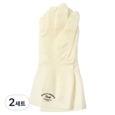 Modern House 不易撕裂丁腈橡膠手套 2雙組, 2套, 象牙白, 中(M)