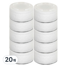 이온폴리스 아토젯 프리미엄 세면대 3중 카본 필터 화이트, 20개, 무향