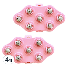 Tamsaa 不鏽鋼按摩球, 4個, 粉紅色