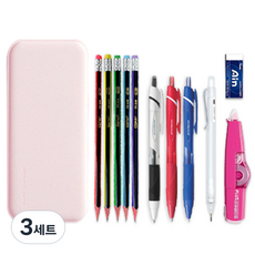동아PMS 펜슬박스 필기구 제트스트림 SXN-150-05 선물세트, 핑크, 3세트
