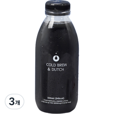 올바른커피 콜롬비아 수프리모 콜드브루 더치커피 원액, 500ml, 1개입, 3개