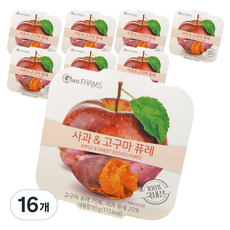 가보팜스 무첨가 퓨레, 사과 + 고구마 혼합맛, 16개, 90g