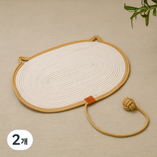 데이소이 고양이 공 달려있는 스크래쳐 매트, 02. 브라운, 2개