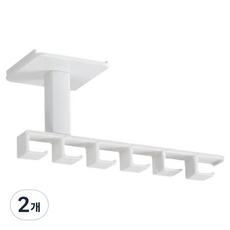 Onviang 免鑽孔帽架 玄關鑰匙架兩用整理架, 白色, 2個