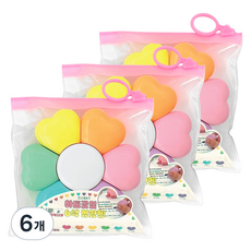 ii GEN 一正 愛心花瓣6色螢光筆夾鏈袋, 6個, 混色