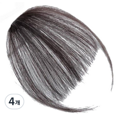 VV GABAL 真人髮瀏海髮片, 深棕色, 4個