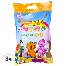 지에스바이오 방귀대장 뿡뿡이 키즈비타민 C 플러스 D 1100g, 3개, 1.1kg