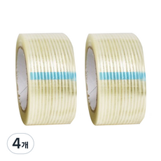 6 透明玻璃纖維條紋膠帶 4cm x 50m, 4個