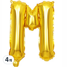 Pang Party 字母氣球 M 40cm, 金色, 4個