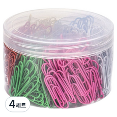 코히모 사무용 페이퍼 6컬러 클립 33mm 세트 5W0008, 480개입, 4세트