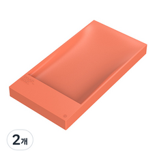 푸트로랩 심플 욕실 비누 받침, 오렌지, 2개