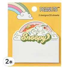 史努比便利貼 雙層, 彩虹, 1入, 2本