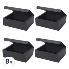 素色禮物盒 5號 27 x 21 x 8.5 cm, 8個, 黑色