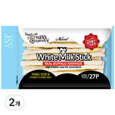 ANF 밀크스틱 강아지껌 27p, 우유맛, 2개, 75g