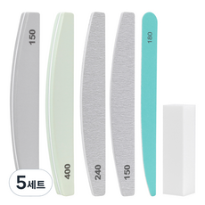 코멧 홈 네일케어 파일 6종 세트, 혼합색상, 5세트