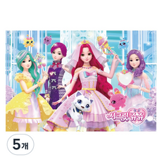 UNICORN 시크릿 쥬쥬 판퍼즐, 5개, 77피스