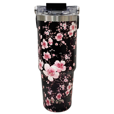 AWANA 花語手提陶瓷杯 AD-900A, 夜櫻花, 1個, 900ml