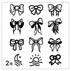 gelluna 半永久迷你黑色蝴蝶手指亮點漢娜紋身防水演唱會慶典紋身貼紙, 2個, T-260 B款