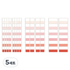 YB COMPANY 膠帶索引貼紙 420入組 紅色, 5套