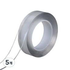 이지코 실리콘 양면테이프 1m x 30mm, 투명, 5개