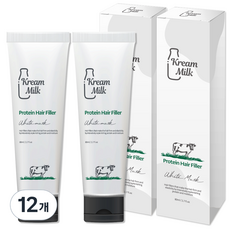 크림밀크 단백질 극손상모 고영양 헤어 필러, 80ml, 12개