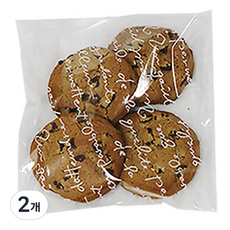 TINA PICNIC 英文自黏式餅乾袋, 화이트, 2個, 100個