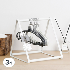 HOMENHOUSE 可伸縮鋼製衣架整理架 三角, 單一顏色, 3個