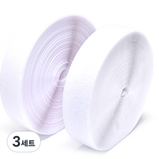 黏貼式魔鬼氈膠帶 毛面 + 鉤面套組, 3套