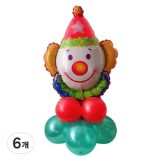 WOW PARTY KOREA 小丑帽紅色聖誕節氣球柱, 混合顏色, 6個