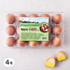 맥반석 구운란 450g, 15구, 4개