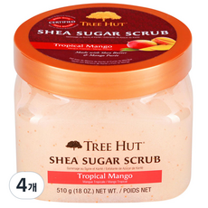 트리헛 시어 슈가 바디 스크럽 트로피칼 망고, 510g, 4개