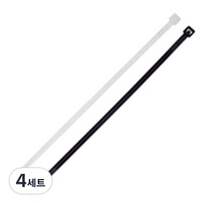 에이버리데니슨 케이블타이 흑 100p + 백 100p, 4세트, 혼합색상