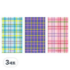 아이씨엘디자인 다꾸 메모지 체크 3종 세트, 블루, 퍼플레몬, 핑크, 3세트