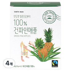 어스맨공정무역 인도양 건파인애플 4p, 4개, 60g