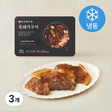 하남돼지집 제주흑돼지 구이 (냉동), 500g, 3개
