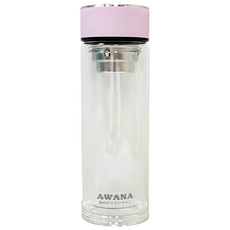 AWANA 耐熱玻璃花茶杯 GT-300, 1個, 粉色, 300ml