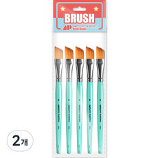 Awesome Painting 多用途設計筆刷 斜角刷 平刷 組合筆刷 ANGULAR 5入, 5號, 2個