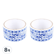 레트로 인테리어 DIY 장식 롤 테이프 15m, J 블루(만개), 8개