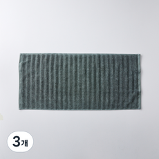 라피니라 모던하우스 자카드 세면타월 40 x 90 cm 230g 면사, 3개, 그린