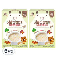 미즈앤코 3분간편한끼 죽, 달콤고구마밤, 80g, 1개