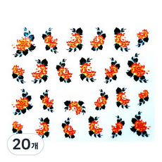 Nolland XF 美甲貼紙 花朵圖案 指甲油伴侶, 20個