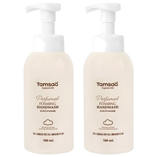 Tamsaa 香氛洗手慕斯 爽身粉香, 500ml, 2個