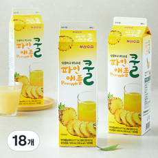 부산우유 파인애플쿨, 18개, 1개입, 930ml