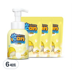 베베숲 아이캔 포밍 핸드워시 용기형 250ml + 리필 200ml x 3p, 레몬향, 6세트