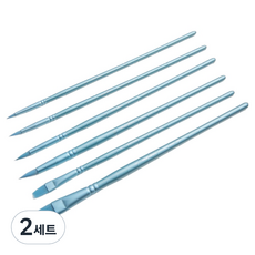 Lumion 藝術家畫筆組 藍色, 2套, 2號, 4號, 4號, 6號, 8號, 10號