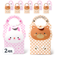 Picnic House 動物禮物手提盒 兔子 6入 + 小熊 6入, 混合顏色, 2套